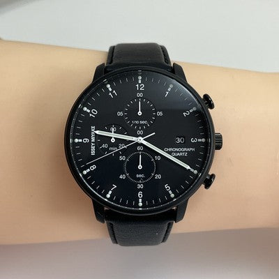Seiko Issey Miyake C NYAD003 by Ichiro Iwasaki Qz Black Dial Japan Watch #689B
