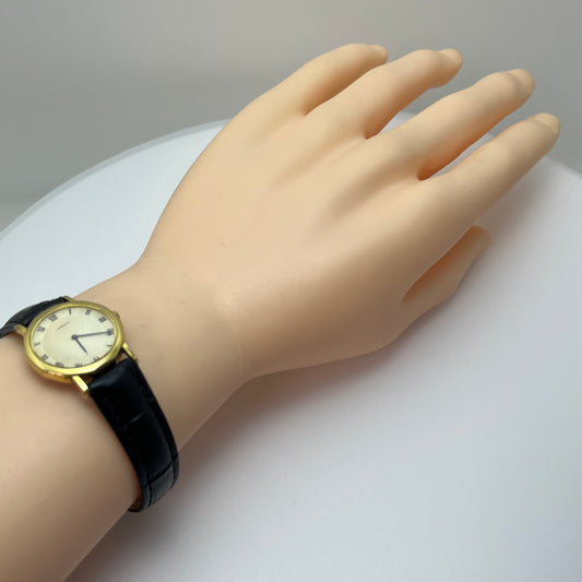 Lassale Seiko Gold Ladies Watch 5A50-011A Quartz Japan Roman Numeral Vintage #670B