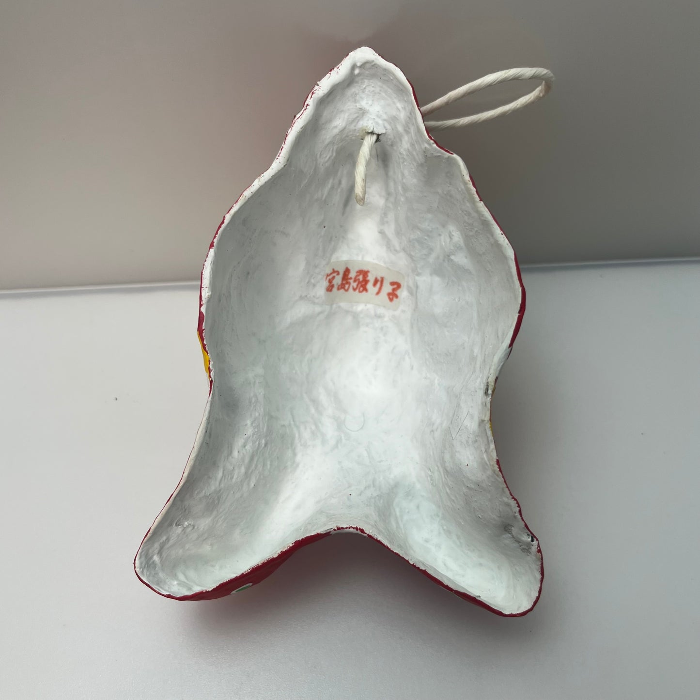 Miyajima Hariko Papier-Mache Chicken Mask Handmade Japan w/ Box & Paper #O033A