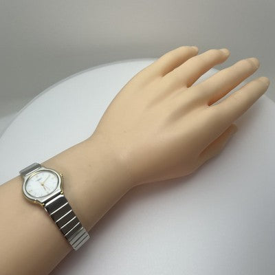 Seiko Lassale 4141-0020 Quartz Ladies Watch Gold/Silver Tone Japan Elegant #666B