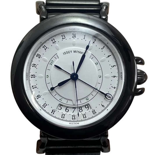 Seiko Issey Miyake INSETTO SILAA002 Shunji Yamanaka Qz Watch Japan VeryRare #448B
