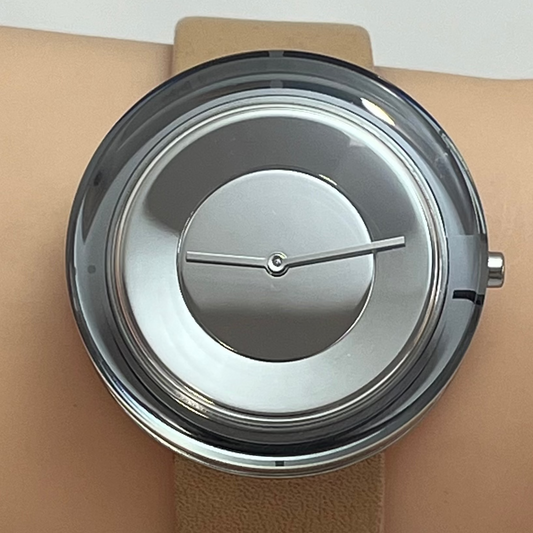Seiko Issey Miyake Glass Watch NYAH003 by TOKUJIN YOSHIOKA Qz Leather Strap #482B
