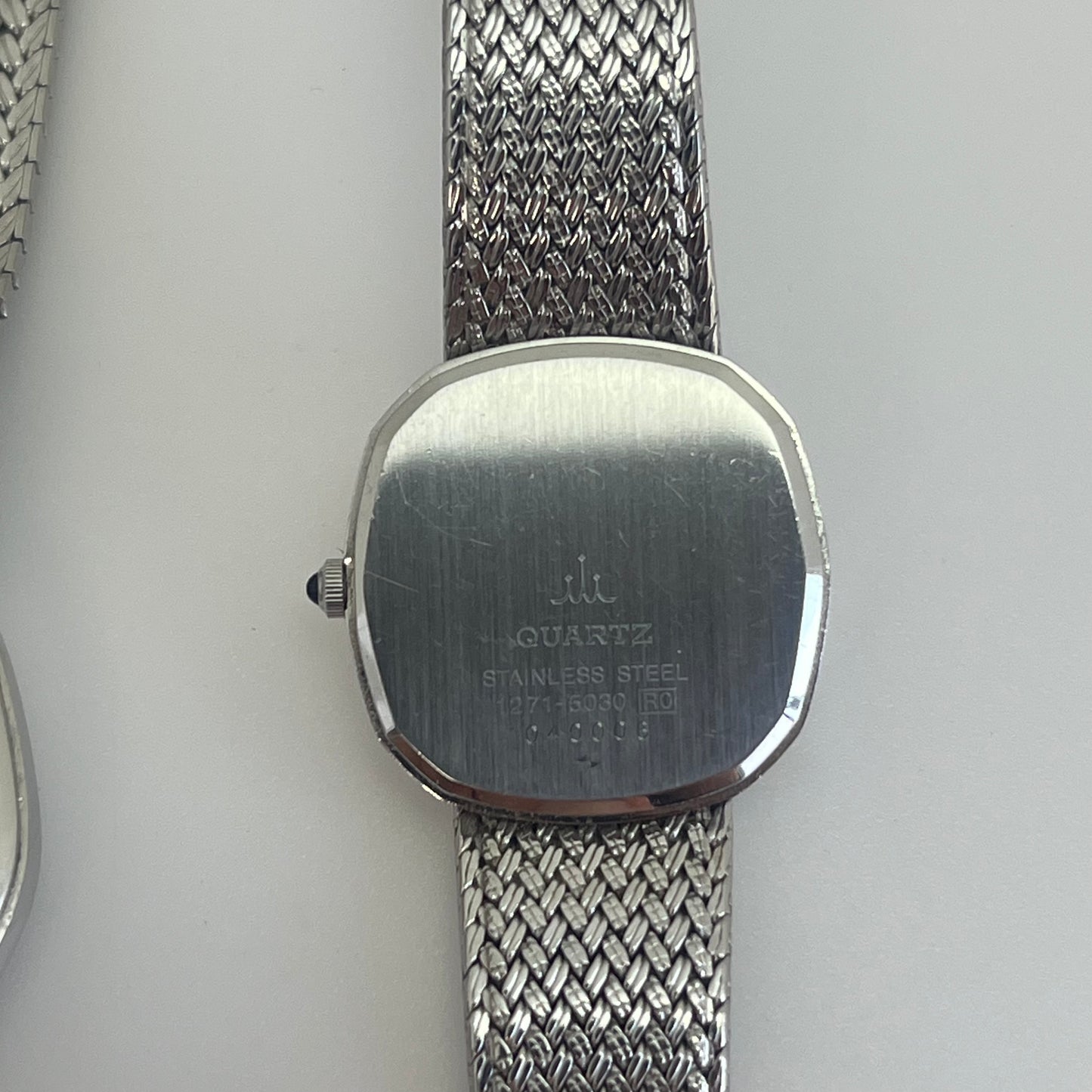 Seiko Credor Pair Watch Quartz Japan Silver Mesh Band w/Box Vintage #570B