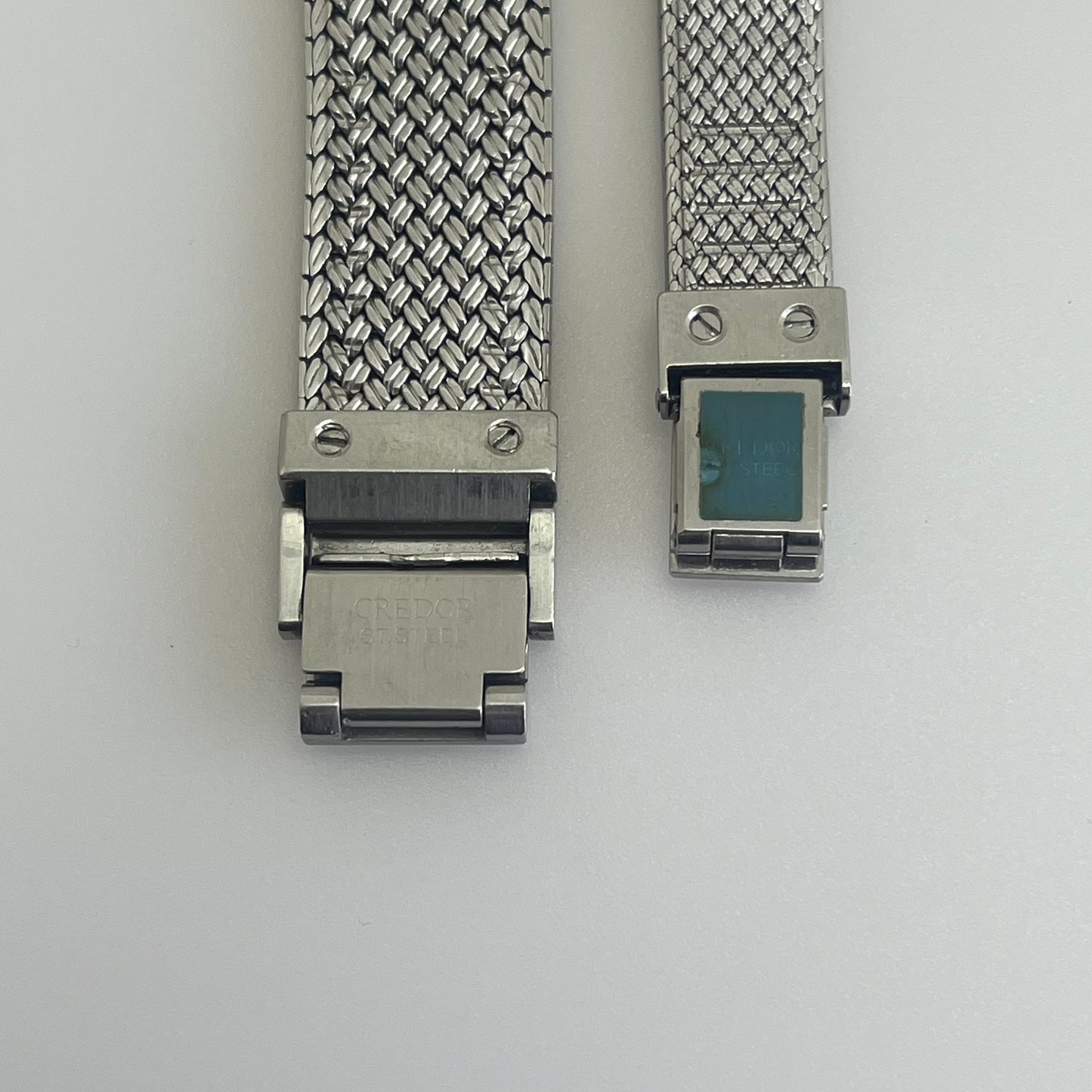 Seiko Credor Pair Watch Quartz Japan Silver Mesh Band w/Box Vintage #570B