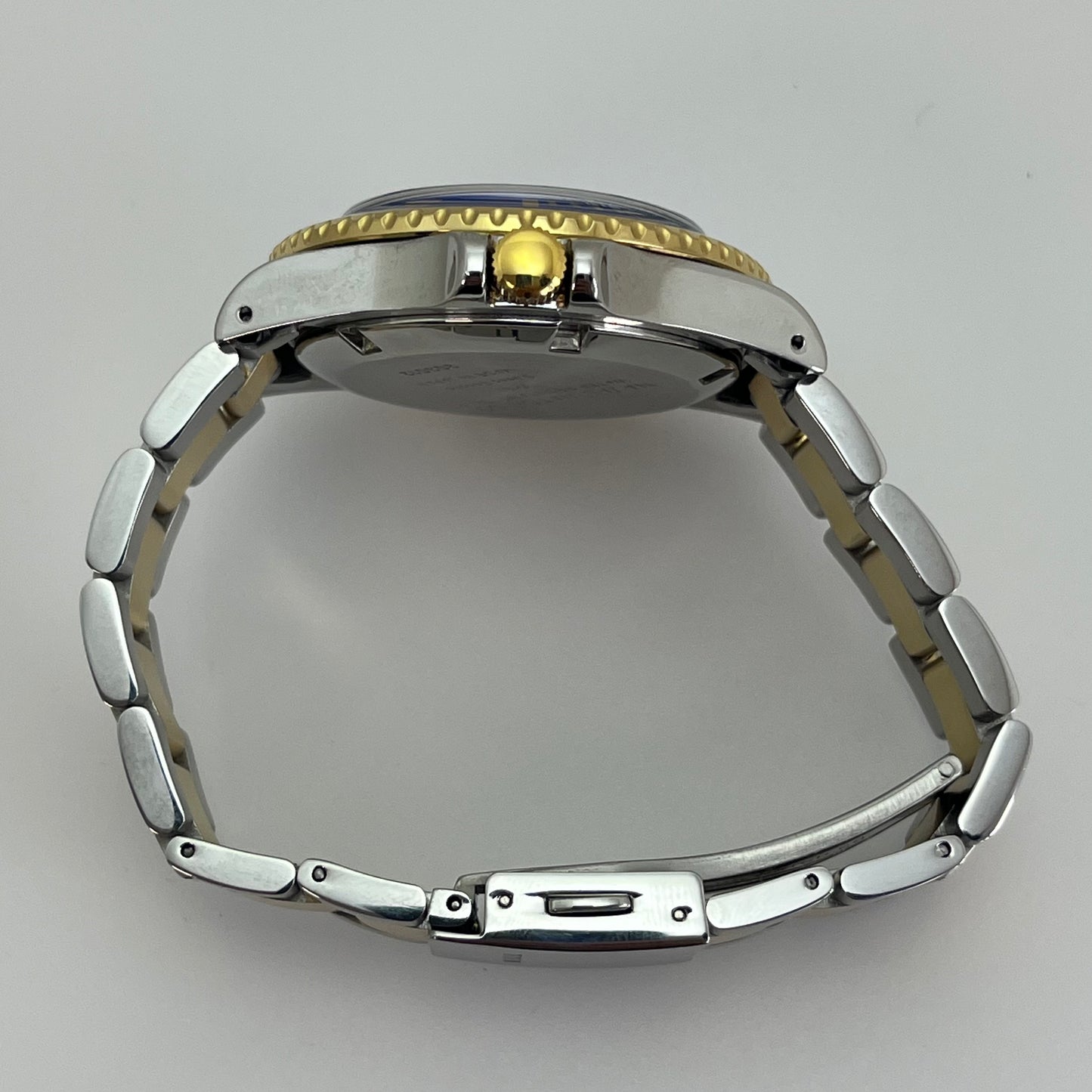 Naval Watch Co. FRXE010 Royal Blue Diver Qz Japan Two-Tone Bracelet w/ Box #619B